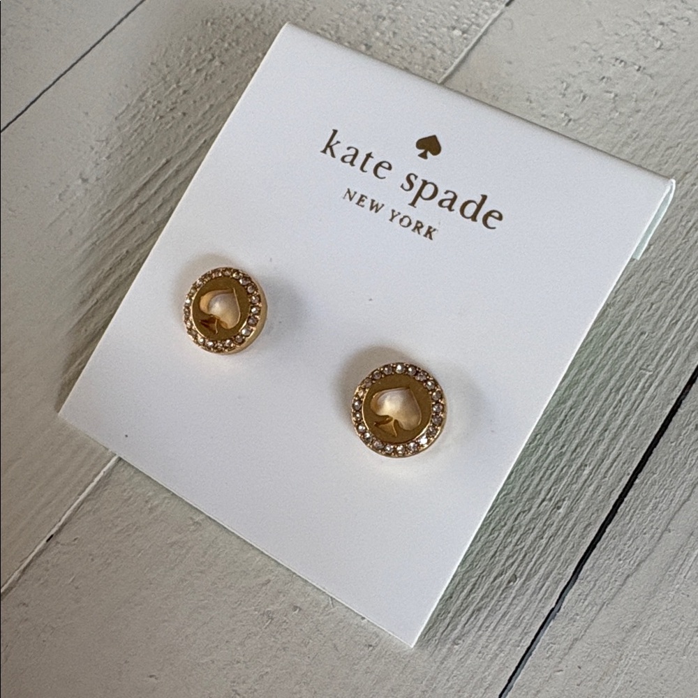 Kate Spade Spot The Spade Pave Halo Spade Studs - Picture 2 of 5